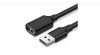 Ugreen Cablu prelungitor USB (femelă) la USB (mascul), 2m - negru (10316)