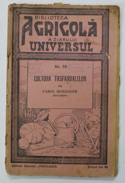 CULTURA TRUFANDALELOR de CAROL HONEGGER , 1941