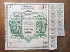 ACTIUNE &#039;&#039;BANCA FOSTILOR LUPTATORI&#039;&#039;- 500 LEI* PRESEDINTE VIRGIL SERDARU, semnatura *** ACTIUNE RARA , 1927