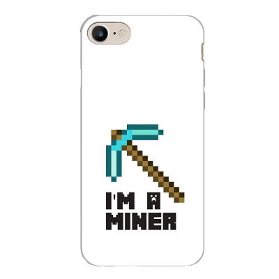 Husa compatibila cu Apple iPhone 7, iPhone 8, iPhone SE 2020 Silicon Gel Tpu Model Minecraft Miner foto