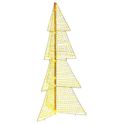 vidaXL Brad de Crăciun cu 160 LED Alb cald 150 cm PET 42019218 foto