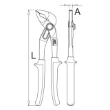 Unior 447/1HPP - Cleste reglabil cu articulatie suprapusa 240 mm