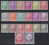 SAAR 1957 - Președintele Theodor Heuss, 1884-1963, 2 Serii, Cota 25.50 EURO, SET COMPLET, MNH