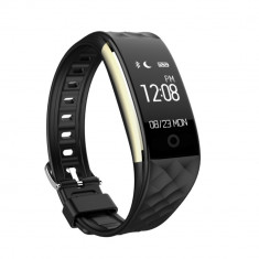 Bratara fitness inteligenta S2 cu masurarea ritmului cardiac, Notificari, Pedometru, Bluetooth, Neagra foto