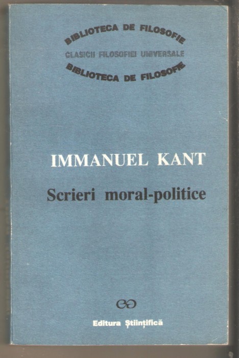 Immanuel Kant-Scrieri moral-politice