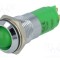 Lampă de control LED verde concavă 12-14V SIGNAL-CONSTRUCT
