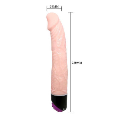 Vibrator Realistic Lifelike Penis Flesh, 23x3.6 cm foto
