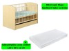 Patut cu Sertar KLUPS Karolina II Natur + Saltea 12 MyKids Confort II GreatGoods Plaything