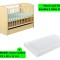 Patut cu Sertar KLUPS Karolina II Natur + Saltea 12 MyKids Confort II GreatGoods Plaything