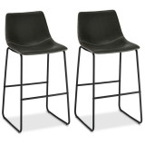 Set of 2 Grey Bar Chairs Indiana