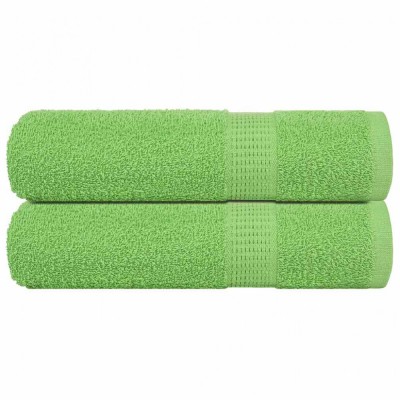 vidaXL Prosoape de baie 2 buc Verde mere 100x150cm 360g/m&amp;sup2; 100% bumbac 137028 foto