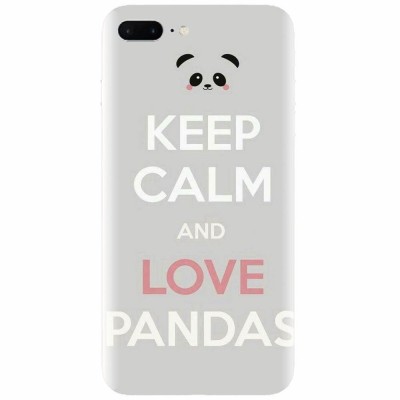 Husa silicon pentru Apple Iphone 8 Plus, Panda Phone foto
