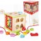 Cub educativ montessori cu forme geometrice si snuruit - JH-4