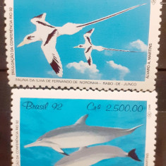 Brazilia 1992 fauna pasari, pesti , fauna marina serie 2v mnh