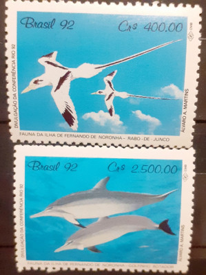 Brazilia 1992 fauna pasari, pesti , fauna marina serie 2v mnh foto
