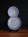 Set veselă ceramică cu motiv etnic geometric