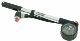 Pompă Suspensie Bicicletă Aluminiu cu Manometru, 400 PSI / 27 Bar, Reglare Presiune