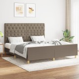 VidaXL Cadru de pat fără saltea, gri taupe, 160x200 cm, textil 3125312