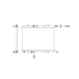Radiator apa Citroen Berlingo 202008, C4 202010, Xsara Picasso 202010, Xsara 202004; Peugeot 307 202008, Partner 202006, 1.9 D, 2.0 HDI, 1.6, 2.0,