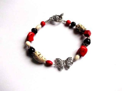 Bratara howlite si onix, bratara pietre semipretioase 32738 foto