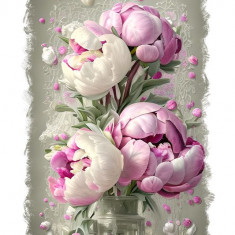 Sticker decorativ, Flori, Roz, 85 cm, 9772ST