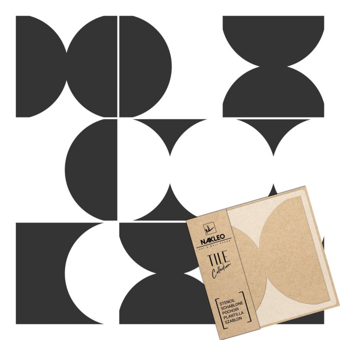 Șablon de plastic reutilizabil pentru țiglă (4 buc) // CORIA - 10x10cm