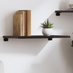 vidaXL Raft de perete maro &icirc;nchis 60x40x2 cm lemn masiv stejar tratat