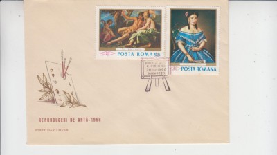 C12 - FDC Romania - Reproduceri de arta I - LP668 - 1968 foto