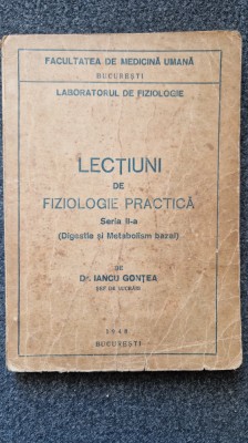 LECTIUNI DE FIZIOLOGIE PRACTICA - Iancu Gontea foto