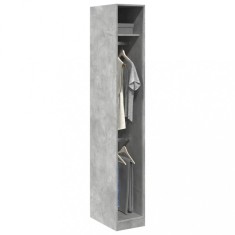 vidaXL Șifonier, gri beton, 30x50x200 cm, lemn prelucrat 3307777