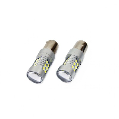 Set becuri auto cu LED CANBUS compatibil P21W BA15S 24 SMD 6.2W Alb 12/24V FAVLine Selection foto