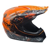 Cumpara ieftin Casca Moto Cross si ATV Full Face Copii si Adulti, Echipament Protectie Enduro MTB Quad, ABS, Omologare DOT, Marimea S, Model ORANGE 80
