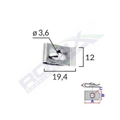 Clips Metalic Fixare Universal Set 25 Buc 140998 16035-RMX foto
