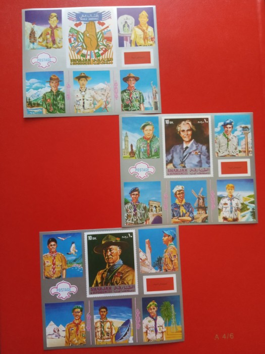 SHARJAH, SCUTISM - COLIȚE MNH IMPERF.