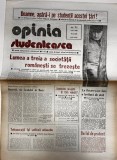 Cumpara ieftin Almanah Opinia Studenteasca nr. 31 Iulie 1990, 8 pagini, romana, brosat, dimensiune 24x30 cm