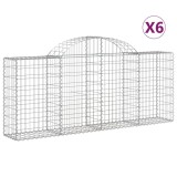 Cumpara ieftin Cosuri gabion arcuite 6 buc, 200x30x80/100cm, fier galvanizat