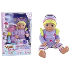 Papusa bebelus, 40 cm, diverse accesorii incluse, face pipi, aspect realist, 3 ani+ MultiMark GlobalProd foto