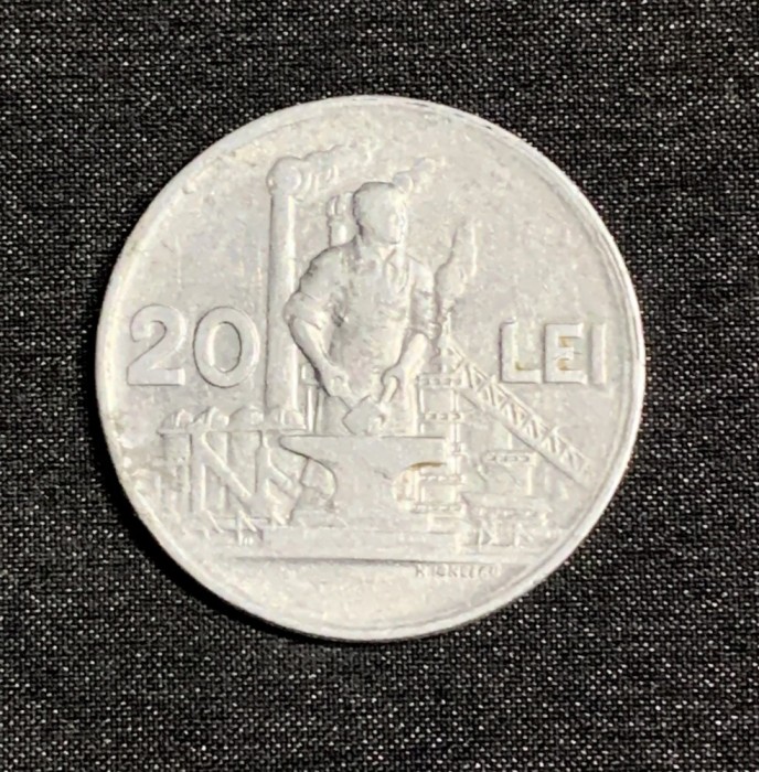 Moneda 20 lei 1951 RPR aluminiu