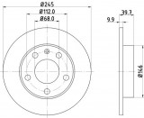 Disc frana AUDI A4 Cabriolet (8H7, B6, 8HE, B7) (2002 - 2009) KRIEGER 0950004276