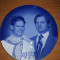 Farfurie de colectie perete vintage nunta Karl Gustav si Silvia Suedia 1976