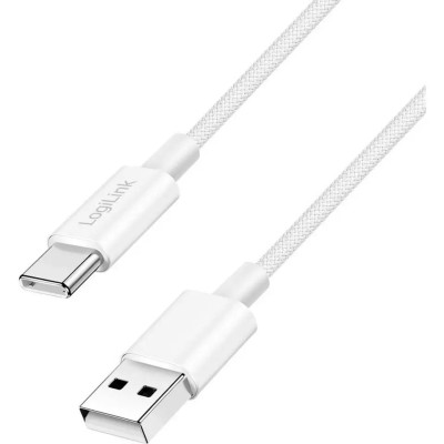 Cablu USB 2.0 A - USB C 0.5m 3A 60W alb 480Mbps date /incarcare Logilink CU0320 foto