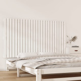 Tăblie de pat pentru perete, alb, 159,5x3x90 cm, lemn masiv pin, vidaXL