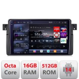 Navigatie BMW Seria 3 E46 1998-2005 Edotec Kit-052 8 core QLED 2K 16+512GB 360 Android Waze USB Navigatie Internet Youtube Radio