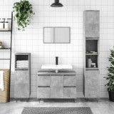 vidaXL Dulap pentru baie, gri beton, 80x33x60 cm, lemn compozit 831656
