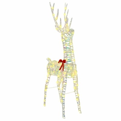 vidaXL Ren 3D Alb cald 128 cm PET 42019055 foto