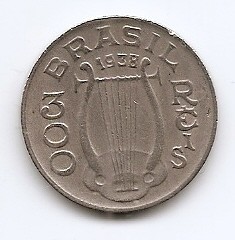 Brazilia 300 Reis 1938 - (Carlos Gomes) KM-538 foto
