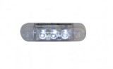 Lampa Gabarit LED Auto, Dreptunghiulara, Albă, 12V-24V, 3 LED-uri, Universală