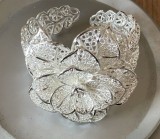 Brățară splendidă argint 925 sterling marcată, reglabilă, 63 g , elegantă, spectaculoasă, stare foarte bună, nouă, nefolosită