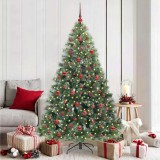 vidaXL Brad de Crăciun artificial cu 300 LED Verde 180 cm PE și PVC 3397848