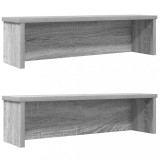VidaXL Rafturi de bucătărie stivuibile 2 buc Gri Sonoma 60x15x16 cm
